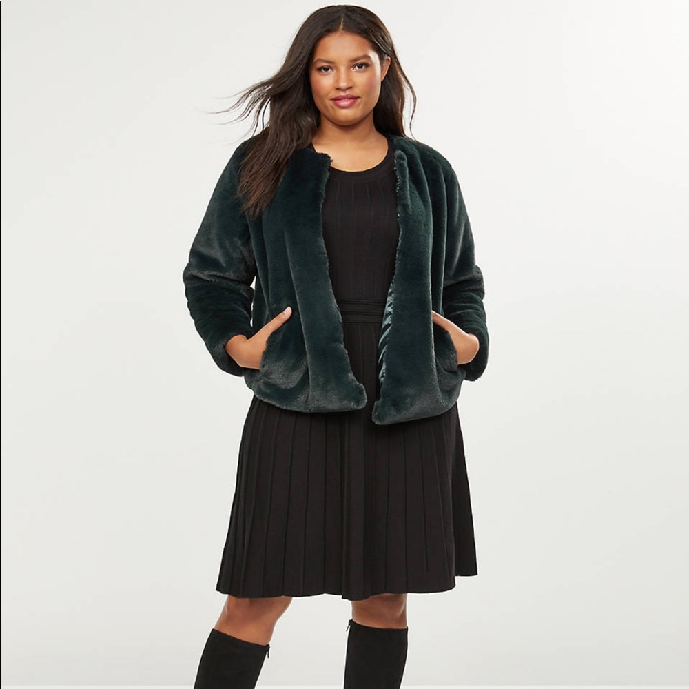 Lane Bryant Faux Fur Jacket NWT size 14/16 18/20